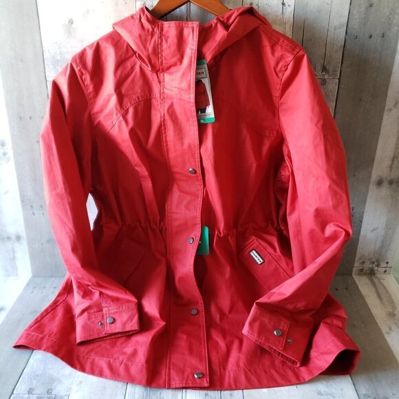 NWT - Hunter Red Rain Jacket Water Resistant Cotton Smock – Size XL - Picture 4 of 9